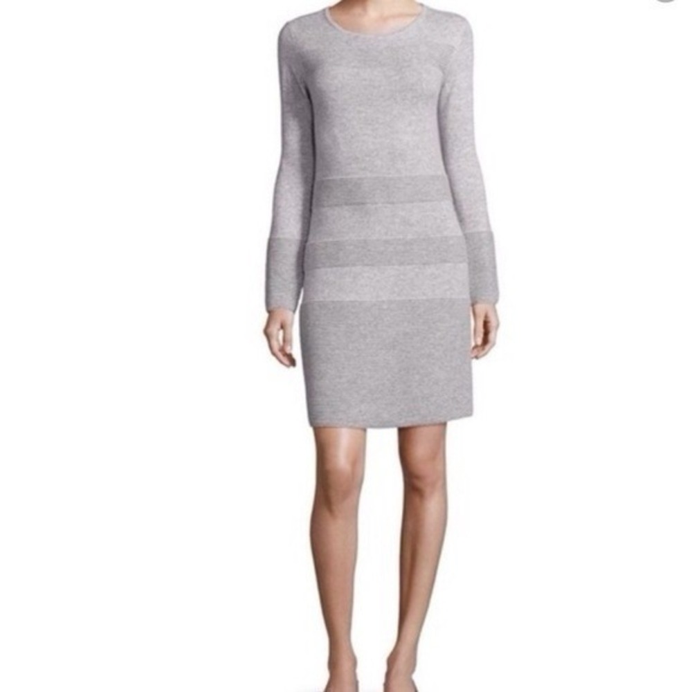 Vineyard Vines Ottoman Cashmere Wool Blend Gray Sweater Dress Size XS Ribbed